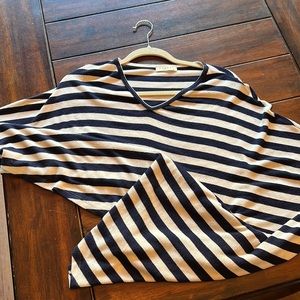 COPY - Stark X Asymmetrical Navy Stripe Sweater